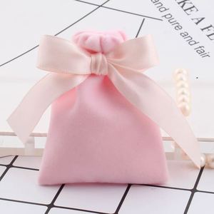 Sac à cordon en tissu velours personnalisable pour bijoux, lunettes, objets anciens avec option de logo - Product Image 2