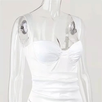 2024 nouveau été femmes élégantes robes d'été Sexy Club blanc dame tenue décontractée Ropa