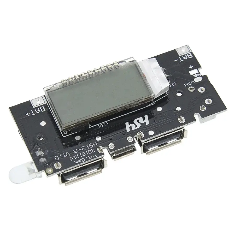 RUIST 듀얼 USB 5V 1A 2.1A 모바일 전원 은행 18650 리튬 배터리 충전기 보드 디지털 LCD 충전 DIY 모듈