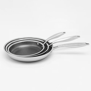 Juego de Utensilios de Cocina de Inducción de Acero Inoxidable 304 Antiadherente de Triple Capa Personalizado al por Mayor 20/24/28 cm Sartén de Cerámica con Diseño de Panal <span class=keywords><strong>para</strong></span> Cocina Casera - Product Image 4
