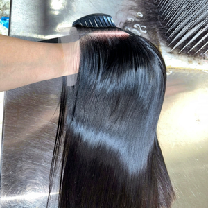Square Bob <b>Wig</b> Smooth Straight Human Hair Vietnamese Virgin Hair Lace <b>Front</b> <b>Wigs</b> Thick Ends for Lace Customizable Density - Product Image 1
