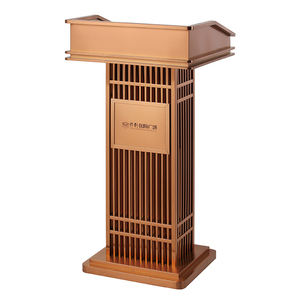 सम्मेलन कक्ष के लिए आधुनिक डिजाइन धातु पोडियम होटल रेस्तरां रिसेप्शन डेस्क पार्किंग बिक्री सूचना डेस्क - Product Image 3