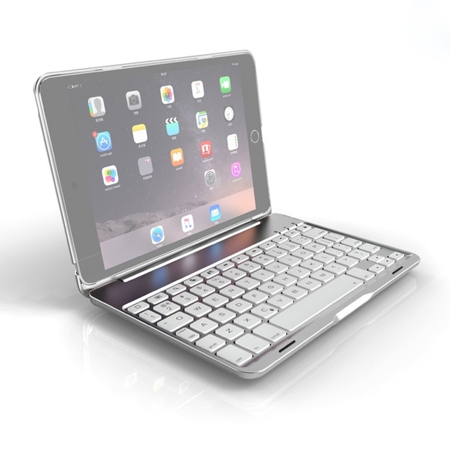 High Quality F8SM+ Laptop Version Colorful Backlit Aluminum Alloy Wireless Keyboard Tablet Case Compatible iPad Mini USB New