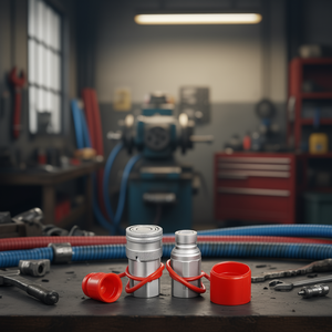 Raccord rapide hydraulique 1/2 pouce avec filetage NPT 1/2, 4 paires de raccords métalliques conformes ISO 16028 - Product Image 2