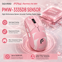 FPW Datang WuShuang Mouse Gaming Nirkabel Tri-Mode Co-Branded Ergonomis Ringan 2.4G Wired BT Esports Mouse untuk Laptop PC
