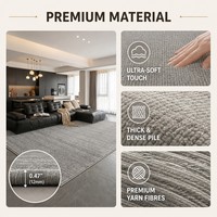 Fabrikverkauf: Luxuriöser dunkelgrauer Wohnzimmerteppich – Top-Qualität zum Bestpreis für Ihre Heimdekoration