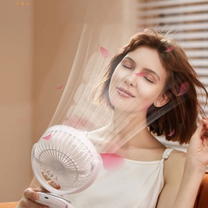 Ventilateur numérique à pince N33, mini ventilateur portable USB rechargeable, ventilateur de bureau à faible bruit, longue durée de vie de la batterie, ventilateur avec lumière LED nocturne - Product Image 4
