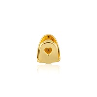 Grillz Hip Hop pour Homme de Haute Qualité, Argent et Or, Nouveau Style, Bijou Décoratif pour une Seule Dent en Laiton et Zircone