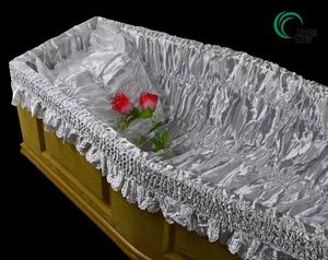 Tissu funéraire en satin de style XZR-76 européen et <span class=keywords><strong>cercueil</strong></span> <span class=keywords><strong>moins</strong></span> <span class=keywords><strong>cher</strong></span> à l'intérieur des intérieurs de garnitures de <span class=keywords><strong>cercueil</strong></span> en tissu - Product Image 2