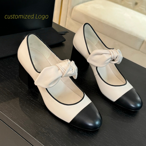 Envío Directo, Zapatos Planos Mary Jane de Piel de Becerro Genuina de Primera Calidad, Diseño de Lujo para Mujer, Venta al Por Mayor de Fábrica - Product Image 3