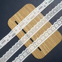Dentelle élastique en polyamide style pentacle de 1,5 cm pour pyjamas, sous-vêtements, soutien-gorge