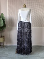 Robe longue femme imprimée 5 couleurs avec haut en maille transparente et manches longues, grande taille, style africain, du S au 2XL