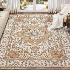 พรมตกแต่งแบบ<span class=keywords><strong>เปอร์เซีย</strong></span>ย้อนยุค100% โพลีเอสเตอร์กันฝุ่นกันคราบสำหรับห้องนั่งเล่นห้องนอนดูแลรักษาง่ายทนต่อการสึกหรอ - Product Image 3