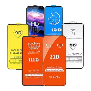 Cola completa para iphone 14 14 pro max 111d, protetor de tela transparente 11 12 13 pro max vidro temperado 5d 9d 111d 21d