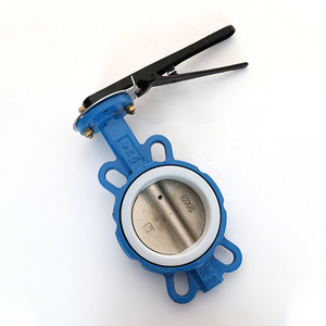 Vanne papillon Tzd Tangzheng D71F 10 16Q à doublure PTFE de type Wafer pour eau faiblement acide, alcaline, air et huile - Product Image 1