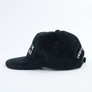 Gorras de 6 Paneles Sin Estructura, 100% Algodón, Tela de Pana, Color Verde y Negro, Bordado Plano para Hombres, Gorra de Béisbol - Product Image 4