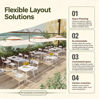 Ensemble de table et chaises d'extérieur en aluminium personnalisable, résistant aux intempéries, imperméable et anti-UV, mobilier de patio – Vente en gros usine