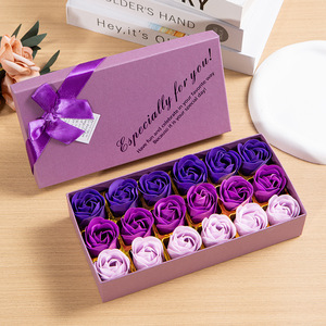Caja de Regalo con 12 Jabones Perfumados con Aroma a Rosa, Flor Artificial, Recuerdo Práctico para Cumpleaños, Eventos Creativos, Pequeño Souvenir al por Mayor - Product Image 4