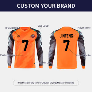 Jersey Kiper Sepak Bola Desain Baru Berkualitas Tinggi Grosir Pabrik Jersey Kiper Sepak Bola Kustom Massal - Product Image 5