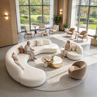 Canapé de bureau sur mesure, ensemble de canapés d'angle incurvés de qualité professionnelle, canapé moderne pour centre de santé, hôtel, ou projet d'aménagement intérieur rembourré