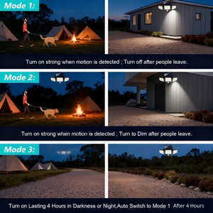 Luces LED Solares para Exteriores con Certificación TUV, Resistentes al Agua IP65, Precio de Fábrica con MOQ Bajo, 8-10 Horas de Duración de la Batería, 2000 Lúmenes, Iluminación de 4100K - Product Image 6