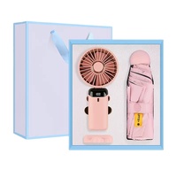 Set Hadiah Bisnis Kustom Termasuk Kipas Mini, Botol Air, Payung, Suvenir Perusahaan untuk Pembukaan Toko Baru, Peluncuran Bisnis