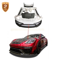 Kit carrosserie pour Porsche Panamera 2017, style MSY, fibre de carbone et fibre de verre mélangées, pare-chocs avant, capot moteur