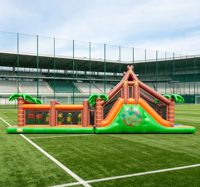 Château gonflable géant transfrontalier pour l'extérieur, parcours d'obstacles, toboggan, pour événements en zone touristique, places publiques et activités d'échauffement - Fabricant