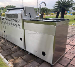 Barbacoa Camping Acero Cocinas resistentes a la intemperie Marco exterior Jardín Acero inoxidable Módulo <span class=keywords><strong>de</strong></span> <span class=keywords><strong>cocina</strong></span> al aire libre con módulo <span class=keywords><strong>de</strong></span> <span class=keywords><strong>cocina</strong></span> al aire libre - Product Image 6