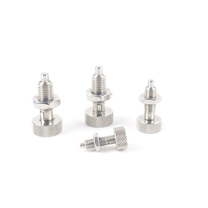 Thép không gỉ có khía đầu chỉ số pin-Knob pit tông tự khóa tự đặt lại mùa xuân nạp định vị Pin - Product Image 5