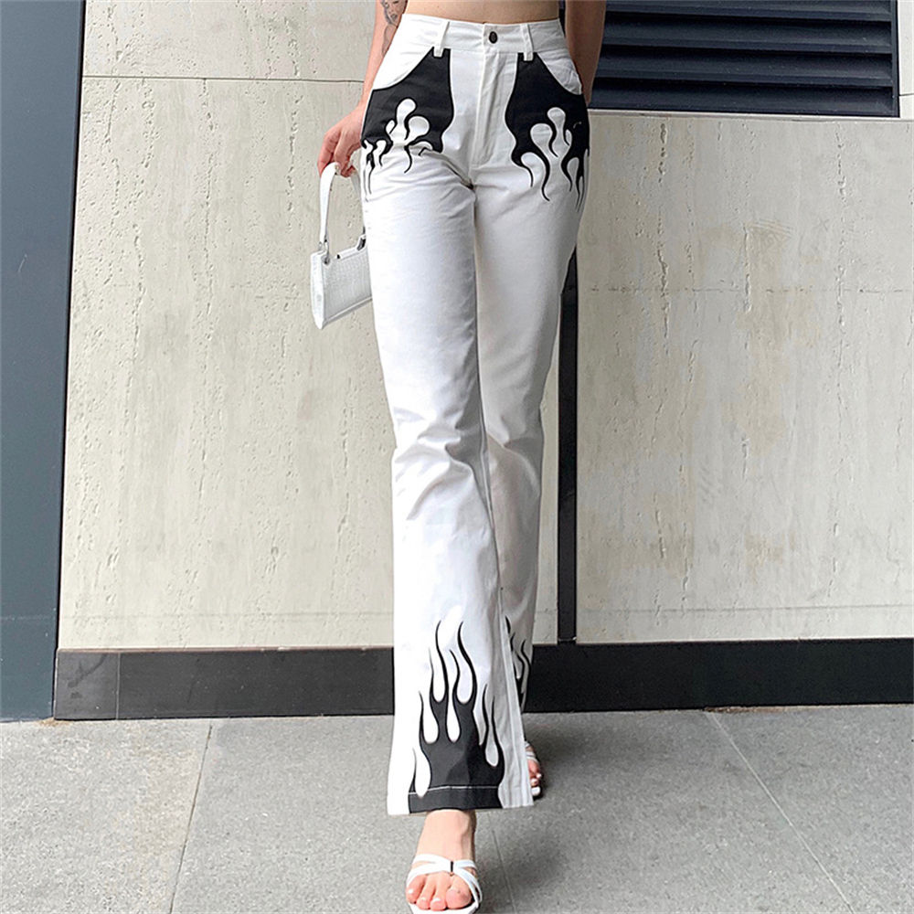 white flame jeans