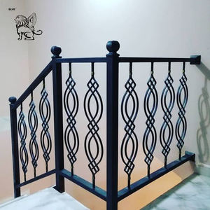 Escalera de Caracol moderna BLVE Barandilla de hierro forjado Terraza exterior Barandilla de escalera francesa Rieles de valla de hierro fundido - Product Image 5
