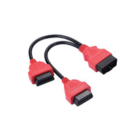Cable de extensión OBD2 de uno a dos, conector macho y hembra de 16 pines OBD, adaptador de diagnóstico, arnés de cableado