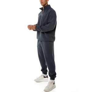Wholesale Men <b>Tracksuit</b> Set Custom logo Fitted Fleece <b>Plain</b> <b>Tracksuit</b> Mens Sweatsuits Casual <b>Tracksuit</b> Sportswear for Mens - Product Image 1