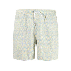 Shorts de bain pour hommes à imprimé voilier marine, taille mi-haute, séchage rapide, décontractés, longueur courte, avec poches et braguette boutonnée - Product Image 3