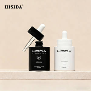 Logo personnalisé Bouteilles vides d'huile essentielle Orange Cylindre 20ml 30ml 40ml 50ml 60ml 100ml Flacon compte-gouttes en verre avec bouchon noir - Product Image 6