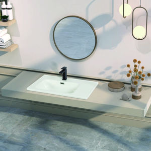 Lavabo à bord gauche lavabo rectangulaire en céramique pour salle <span class=keywords><strong>de</strong></span> bain lavabo à main - Product Image 5