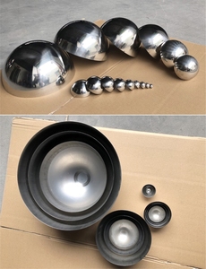 Espejo Pulido Metal Media Bola SS304 SS201 Hueco Grande Acero Hemisferio Bola de acero inoxidable - Product Image 5