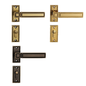 Maniglia per Porta Sottile di Lusso <span class=keywords><strong>Italiana</strong></span> in Lega di Zinco, Leva Minimalista per Porte in Legno e Alluminio con Set Serratura di Design di Alta Gamma - Product Image 2