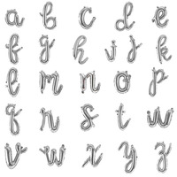 Personnaliser 18 pouces bébé douche lettre feuille ballon Script Cursive ballon symboles Alphabet Globos pour Fiesta décoration