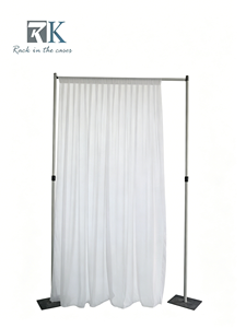 Soportes de exhibición de tubos y cortinas al por mayor, decoración de telón de fondo de escenario con marco de aluminio ajustable, tubos y cortinas - Product Image 1