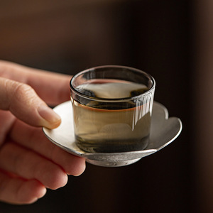 Posavasos de hojalata con forma irregular resistente al calor, diseño de flor de cerezo, para juego de té Kung Fu, uso doméstico, accesorio para el té de la tarde - Product Image 2