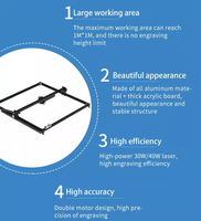 Grande zone de travail de 1m*1m, graveur laser CNC haute puissance 20w Pro, machine de gravure et de découpe au laser