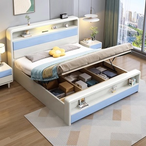 Vendita calda per bambini mobili per camera da letto in legno duro all'ingrosso letto matrimoniale set king size disegni <span class=keywords><strong>letti</strong></span> <span class=keywords><strong>matrimoniali</strong></span> in legno - Product Image 4