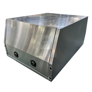 1300*1770*860mm Auvent complet personnalisé en alliage d'aluminium brut pour camionnette et remorque, avec boîte à outils, type aile de mouette et 2 portes - Product Image 3