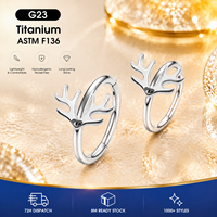 Cincin Hidung Thorrk Snap Fastener Septum Clicker Bahan Titanium Bedah ASTM F136 Pilihan Dokumentasi REACH