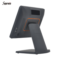 Terminal de point de vente tactile tout-en-un Superwin CY-66 15,6 pouces pour restaurants, Intel I3, 4 Go de DDR3, 64 Go de stockage, Windows 7/10, Wi-Fi