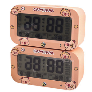 2025 Capybara reloj <span class=keywords><strong>despertador</strong></span> electrónico dibujos animados estudiantes niño despertar escritorio dedicado modelo <span class=keywords><strong>de</strong></span> Carga inteligente regalo <span class=keywords><strong>de</strong></span> cumpleaños - Product Image 3