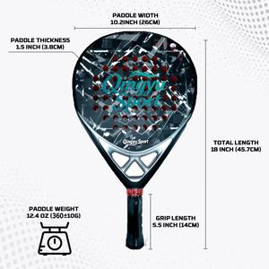 Raquette de paddle en fibre de carbone Qingyu Sport, design OEM personnalisé, nouveau produit avec votre propre logo, 355g, raquette de haute qualité - Product Image 6