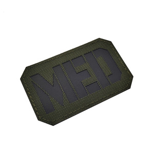 6 색 MED 구조 가방 배지 MEDIC 레이저 컷 후크 루프 백킹이있는 IR 반사 사기 엠블럼 - Product Image 4